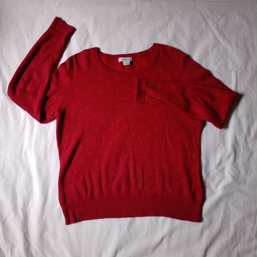Liz Claiborne Magenta/Orange Women's LG Sweater